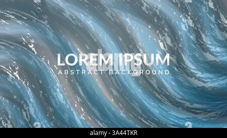 Artistic Blue Flow Design. A artistic abstract background featuring dynamic blue swirls and a sense of fluid motion Stock Vector