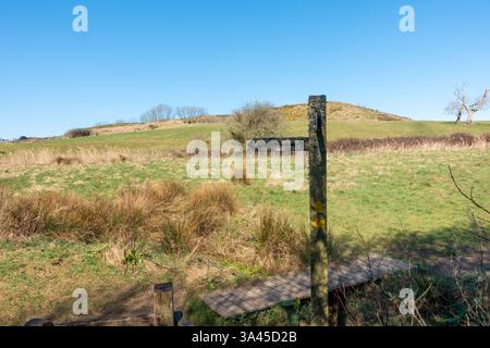 Signpost for Church Knowle near Corfe Castle, Dorset, England UK Stock Photo