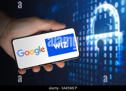 Google strike deal for Cybersecurity Startup Wiz Stock Photo