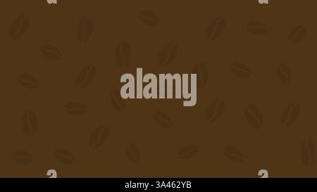 Coffee beans on brown background. Seamless pattern. Coffee color background with coffee beans. Stock Vector