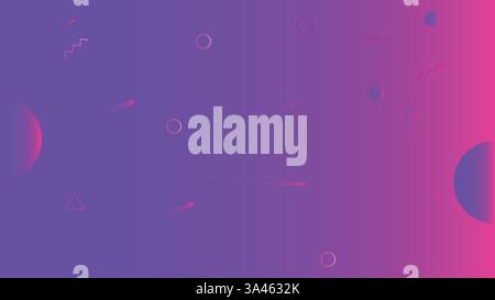 Abstract vector background with blue, pink, and purple gradients. Features geometric shapes, ideal for water, bubble, or cosmic designs. Stock Vector