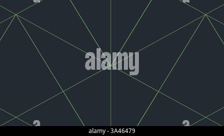 Modern abstract vector background with green geometric lines forming a star pattern on a black backdrop. Perfect for tech, art, or wallpaper designs. Stock Vector