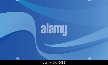 Abstract blue wave vector background with smooth curves and dynamic flow. Perfect for wallpapers, business designs, and digital art projects. Stock Vector