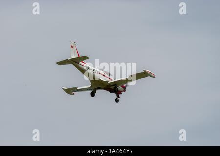 Wangen-Lachen, Switzerland, May 26, 2024 HB-EVT AS202 Bravo propeller plane on a small airfield Stock Photo