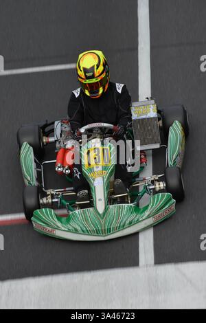 Swedish racing driver Linus Lundqvist seen here karting at the ...