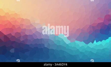 Pink and blue low poly crystal background forming an abstract design Stock Photo