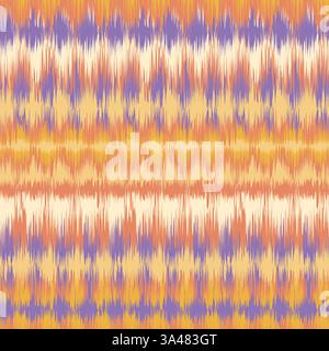 Vector vintage seamless pattern in Ikat style. Vector pattern for holidays in retro style. Retro ikat texture. Stock Vector