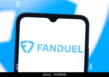 Canada. 18th Mar, 2025. In this photo illustration, the FanDuel Group logo is seen displayed on a smartphone screen. (Credit Image: © Thomas Fuller/SOPA Images via ZUMA Press Wire) EDITORIAL USAGE ONLY! Not for Commercial USAGE! Stock Photo