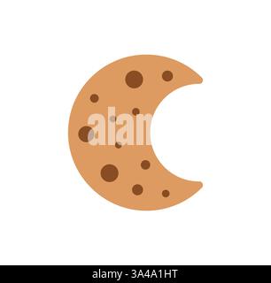Logo letter C cookies unique design Stock Vector