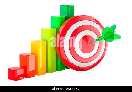 3D efficiency chart - arrows Stock Photo - Alamy