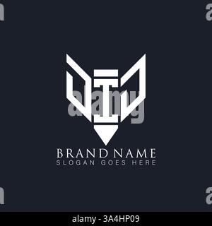 DID Unique modern flat abstract geometric initials vector letter logo design. DID monogram logo. Stock Vector