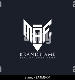 Simple Logo Using Maf MAF logo. MAF letter. MAF letter logo design. Initials MAF logo linked ...