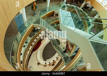 Staircase in Liverpool Central Library. Stock Photo