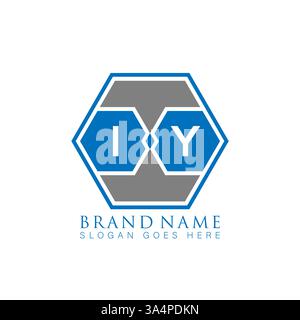 IY Unique modern flat abstract geometric initials vector letter logo design. IY monogram logo. Stock Vector