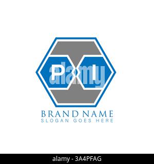 PI Unique modern flat abstract geometric initials vector letter logo design. PI monogram logo. Stock Vector