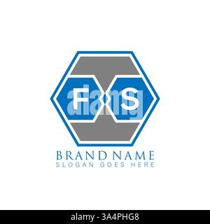 FS Unique modern flat abstract geometric initials vector letter logo design. FS monogram logo. Stock Vector