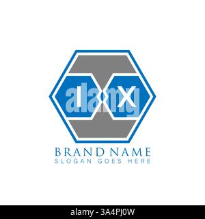 IX Unique modern flat abstract geometric initials vector letter logo design. IX monogram logo. Stock Vector