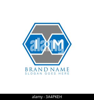 IM Unique modern flat abstract geometric initials vector letter logo design. IM monogram logo. Stock Vector