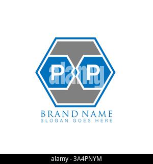 PP Unique modern flat abstract geometric initials vector letter logo design. PP monogram logo. Stock Vector