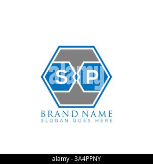 SP Unique modern flat abstract geometric initials vector letter logo design. SP monogram logo. Stock Vector