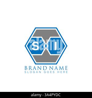 SI Unique modern flat abstract geometric initials vector letter logo design. SI monogram logo. Stock Vector