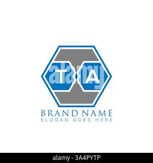 TA Unique modern flat abstract geometric initials vector letter logo design. TA monogram logo. Stock Vector