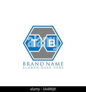 TB Unique modern flat abstract geometric initials vector letter logo design. TB monogram logo. Stock Vector