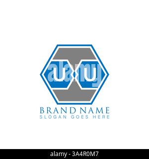 UU Unique modern flat abstract geometric initials vector letter logo design. UU monogram logo. Stock Vector