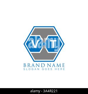 VT Unique modern flat abstract geometric initials vector letter logo design. VT monogram logo. Stock Vector