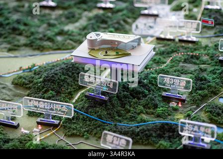Korea Map Rabbit Dmz model of Korean village Stock Photo - Alamy