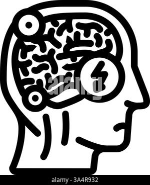 Neuropathy line black icon. Sign for web page, mobile app, button, logo ...