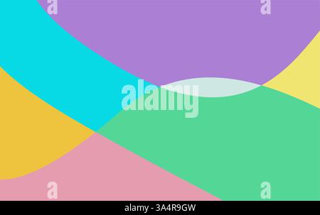 Modern colorful geometric poster wave color background vector Stock Vector