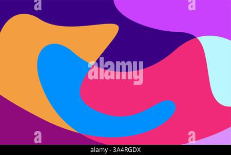 Fluid wave colorful abstract background dynamic vector. Summer Background Stock Vector