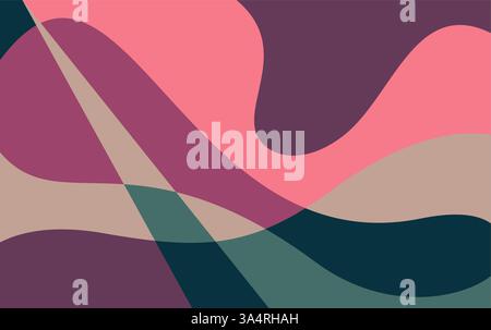 Fluid wave colorful abstract background dynamic vector. Summer Abstract Background Stock Vector