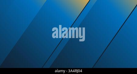 Dark Blue and Brown Abstract Glowing Gradient Texture - Slanted Lines Pattern with Lights, 3D Effect - Wide Scale Background Creative Design Template Stock Vector
