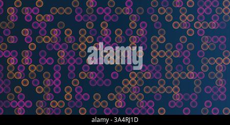 Abstract Digital Illustration Featuring a Pattern of Glowing Orange, Red, Purple and Brown Bubbles on a Dark Background. Perfect for Futuristic, Scien Stock Vector