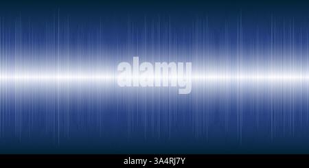 Dark Blue and White Modern Style Minimalist Vertical Stripes Pattern Background with Central Horizontal Line of Bright Light - Editable Abstract Desig Stock Vector