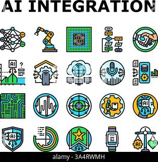 Chatbots color icons set. Virtual assistants. Messenger and chat bots ...