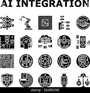 Chatbots glyph icons set. Virtual assistants. Talkbots. Chat, error ...