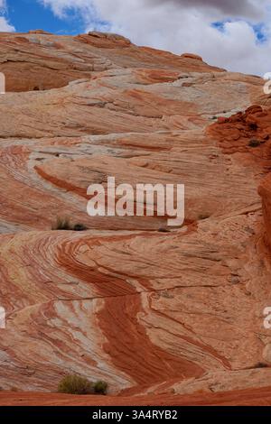 Colorful sandstone formations in Valley of Fire State Park Stock Photo