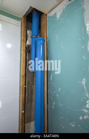 A new sewer stack pipe installed in place Stock Photo - Alamy