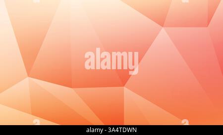 Vibrant orange geometric vector background with triangle patterns. Perfect for wallpaper, design, or art projects. Modern, abstract, and colorful. Stock Vector