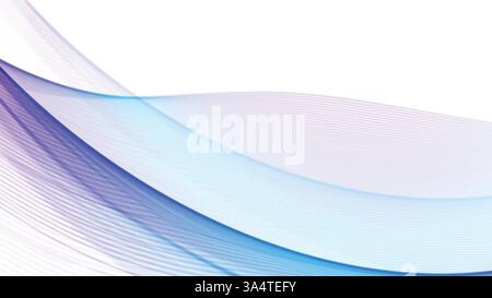 Modern abstract blue wave vector background with smooth curves and gradients. Perfect for wallpapers, banners, and digital designs. Stock Vector