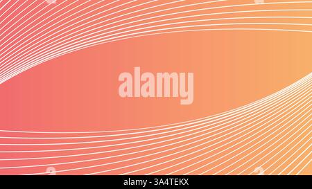 Modern orange and yellow gradient vector background with flowing wave lines. Perfect for banners, wallpapers, and digital art. Stock Vector
