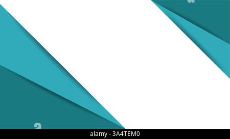 Modern teal origami vector background with paper plane elements. Perfect for business, communication, or travel designs. Minimal and creative. Stock Vector