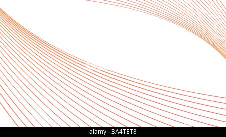 Modern orange and yellow gradient vector background with flowing wave lines. Perfect for banners, wallpapers, and digital art. Stock Vector