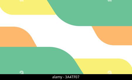 Modern abstract vector background with green, orange, and yellow shapes. Perfect for business, web, banners, and cards. Stock Vector