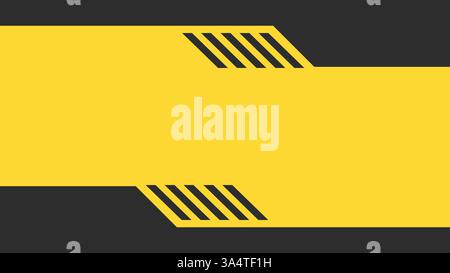 Yellow and black vector background with caution stripes for construction, safety, and warning designs. Perfect for banners and signs. Stock Vector