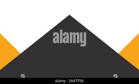 Modern 3D pyramid vector background with black and gold tones. Perfect for business, art, or tech designs. Minimal, sleek, and bold. Stock Vector