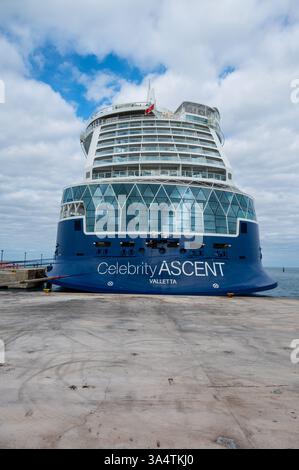Bimini, Bahamas - Nov 18, 2024: Cruise ship Celebrity Ascent in port of